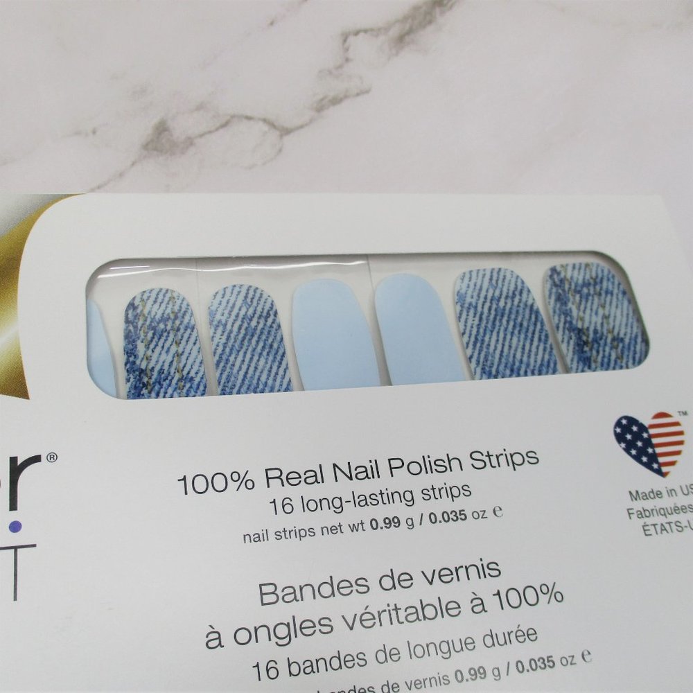 Color Street 100% Nail Polish Strips Blue Jean Baby Retired - Picture 4 of 5